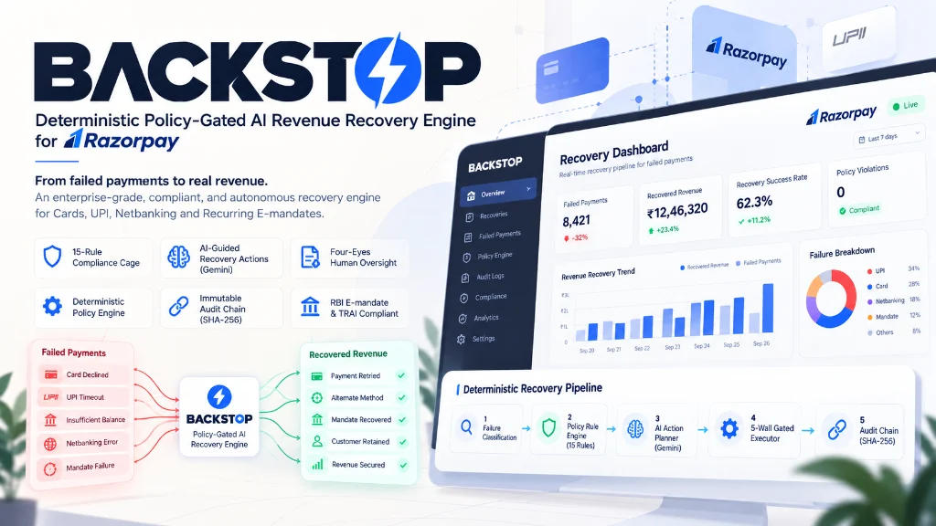 BackStop Deterministic Policy Gate dashboard
